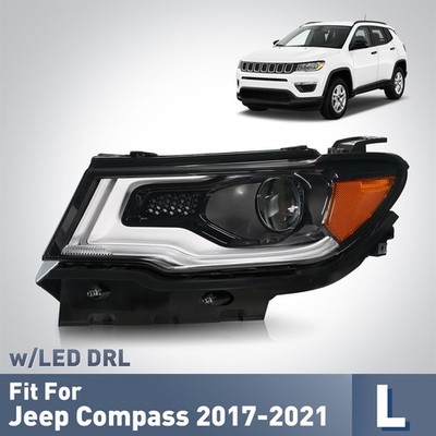 HID/Xenon Headlight For 2017-2021 Jeep Compass w/LED DRL Projector Driver Side