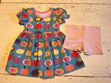 Girl's ELEANOR ROSE PRIMARY Size 5-6 Apple Print Tunic Shorts Set