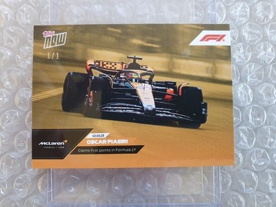 2023 F1 Topps Now #8 Oscar Piastri Claims First Points in Formula 1 1/1 Gold RC