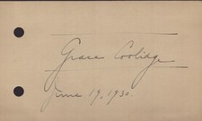 GRACE COOLIDGE - SIGNATURE(S) 07/19/1930