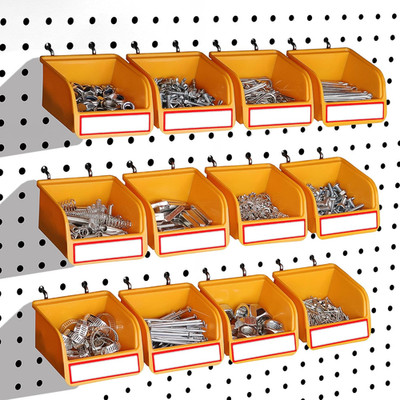 ELEAD Pegboard Bins Organizer Set 12-Pack - Durable Storage Tray for Screws, Nut
