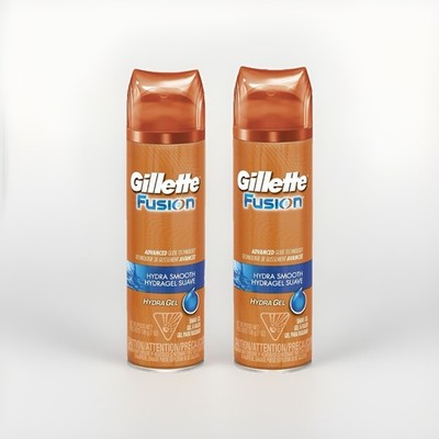 2X Gillette Fusion ProGlide Hydra Smooth Shave Gel 7oz Advanced Glide Technology