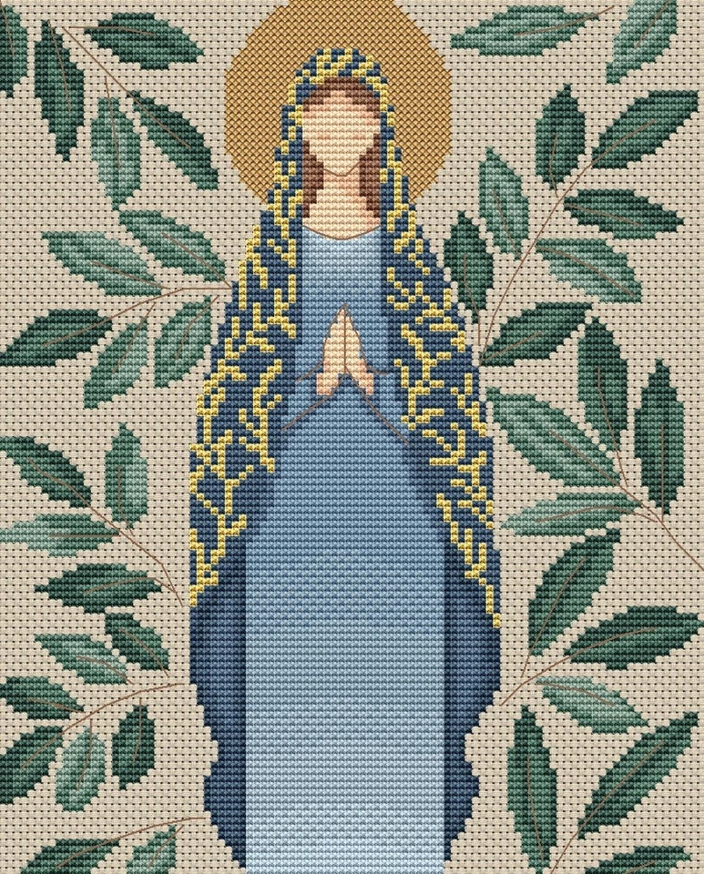 Cross Stitch Printed Pattern Whisper Pray DIY Chart Counted Needlework DMC Color - Image 3 of 4