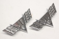 Pair 1964-67 Chevrolet Chevelle Impala Nova Chrome Front Fender Emblems 3840318 Pair 1964-67 Chevrolet Chevelle Impala Nova Chrome Front Fender Emblems 3840318