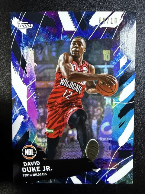 2025-26 Topps NBL David Duke Jr. #64 Black 5/10 Perth Wildcats