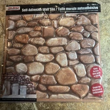 Self Adhesive Wall Tile  Pebble/ Rock Theme Tool Bench Hardware