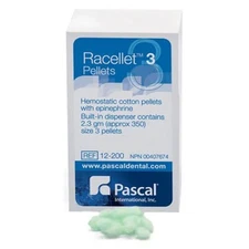 Pascal 12-200 Racellet Retraction Pellets #3 Epinephrine Green 450/Bx