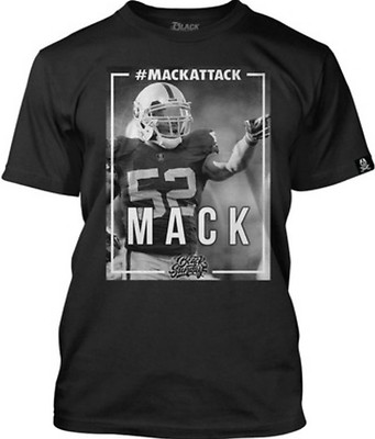 OAKLAND RAIDER KHALIL MACK ATTACK #52 SHIRT BLACK HOLE NATION CARR LAS VEGAS NFL