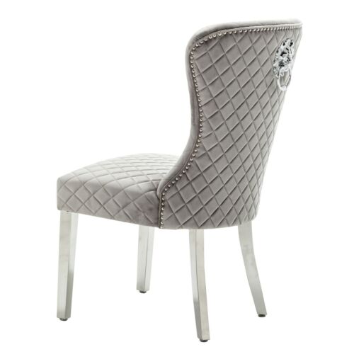 Marble 130, 160, 180 cm Dining Table with 6 Velvet Chairs Black Cream Grey White - Picture 33 of 64