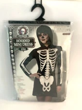 Bone Collection Hooded Skeleton Printed Mini Dress Adult Sz: XS (2-6) NEW