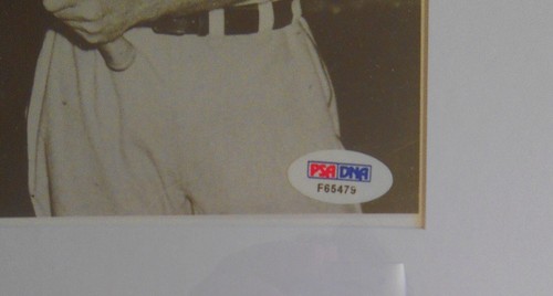 Lou Boudreau & George Kell autographed B/W Photo Double matted & framed COA PSA - Picture 3 of 6