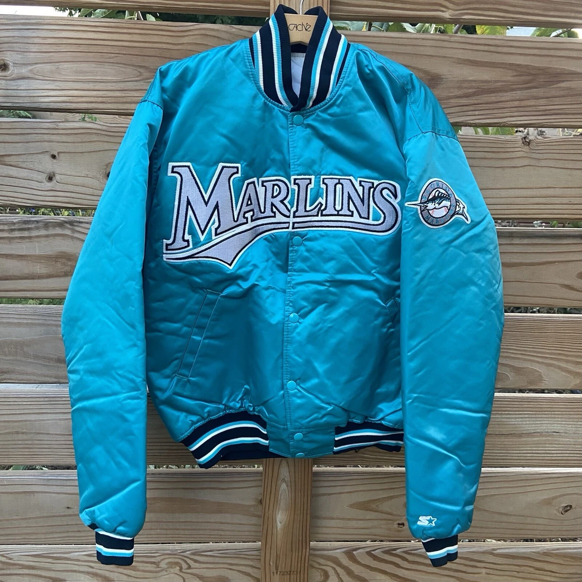 Vintage Starter Miami Marlins MLB Satin Jacket Men's Large 90's