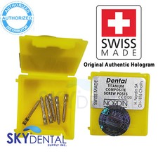NORDIN Dental Screw Post Refill Kit 6 posts OEM All Sizes Titanium Composite