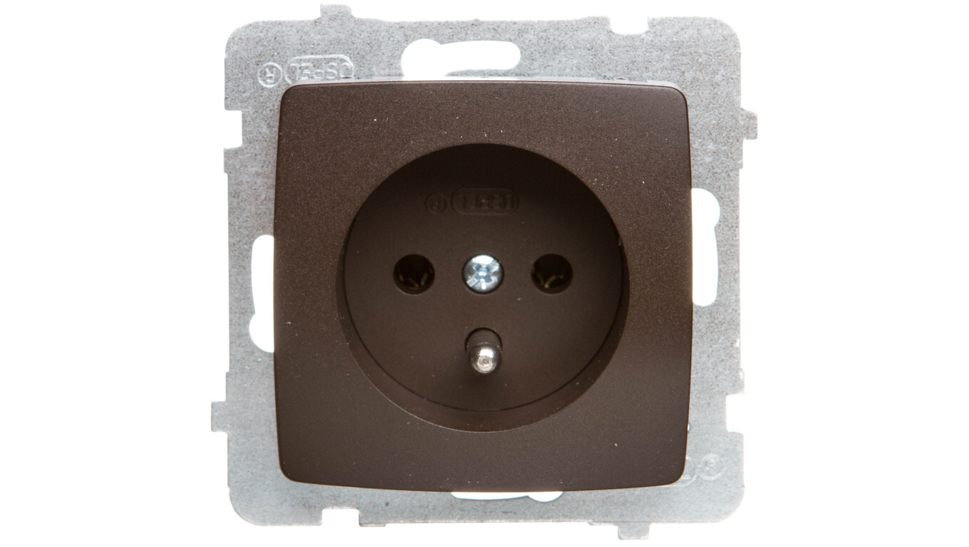 KARO Single socket z / u chocolate metallic GP-1SZ / m / 40 /T2UK