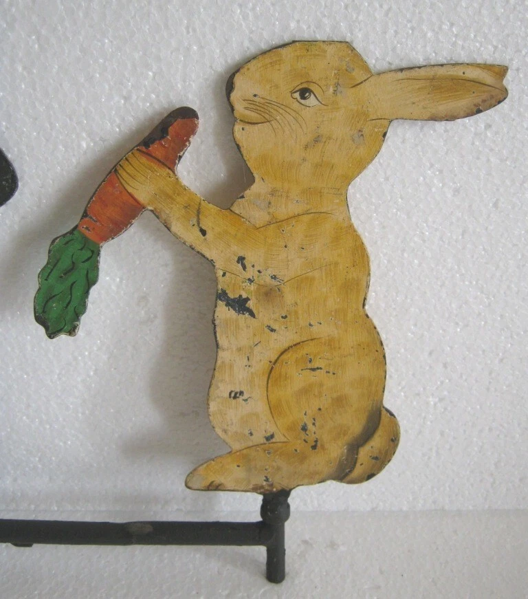 Iron hand made Rabbit cutout weather vane , Weathervane - Image 4 of 4