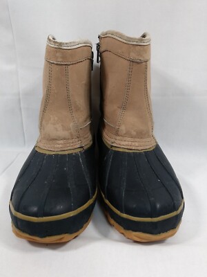 Guide Gear Side-Zip Insulated Duck Boots 200G Thinsulate Buff/Navy Size 7