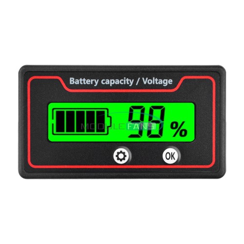 9-120V Lead Acid Li-ion Battery Capacity Indicator Voltmeter Voltage Tester