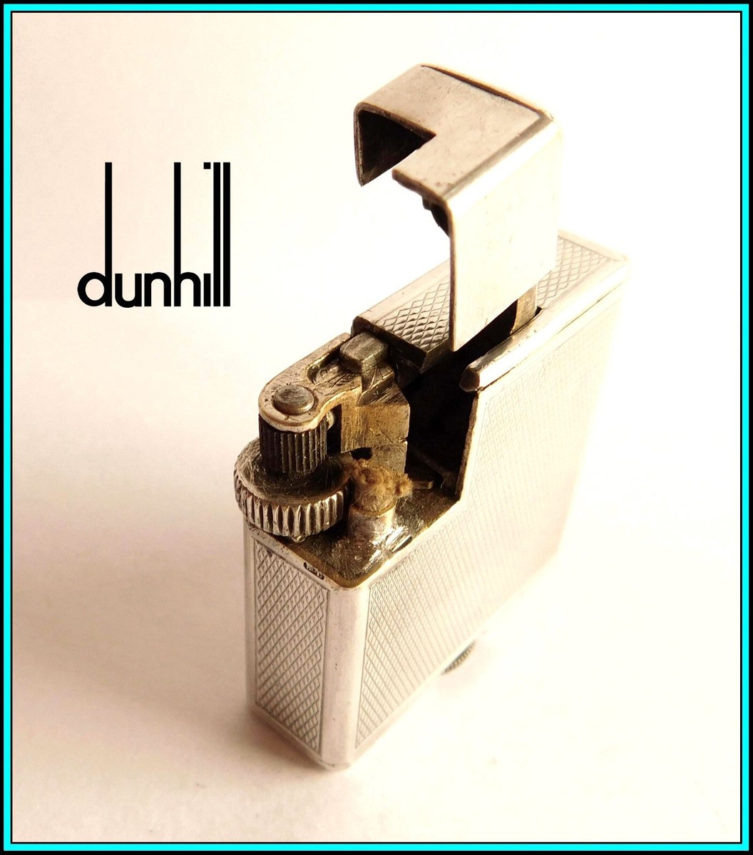 Vintage 1936 DUNHILL Squareboy Savory Mini Petrol Silver Plated