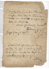 Antique Handwritten Paper Manuscript Document 1844 Scotland Grand Lord