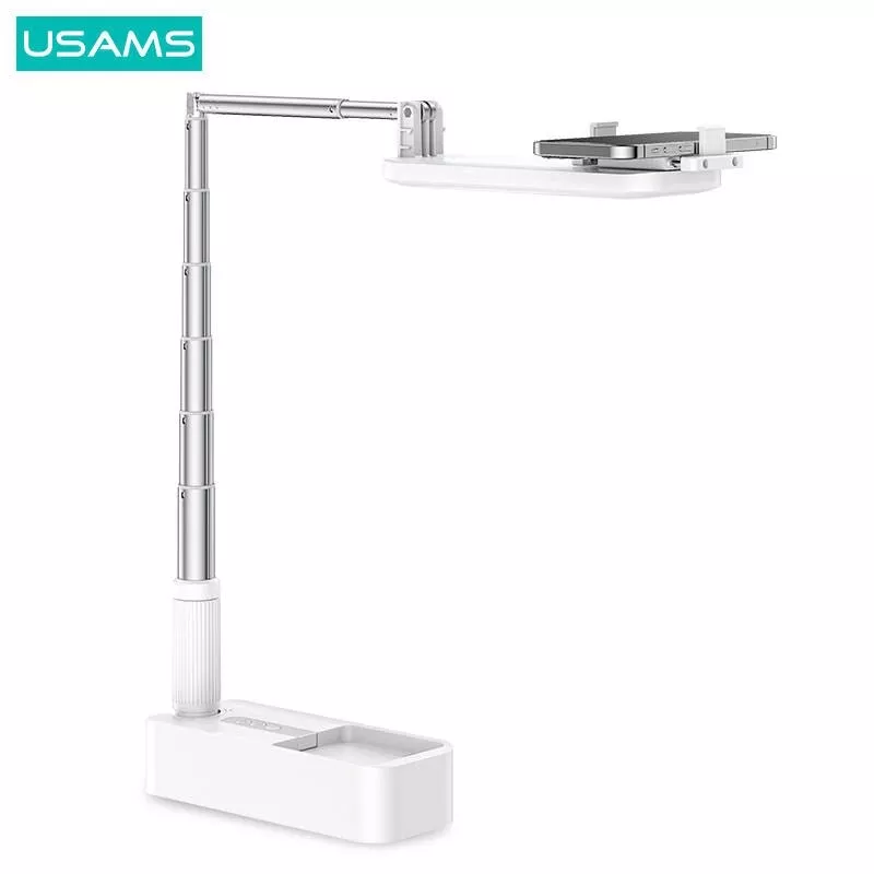 Portable Phone Holder Stand Wireless Dimmable LED Fill Light Selfie Makeup 360° - Image 3 of 4