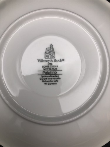 Kaffee Tee Untertasse Villeroy & Boch Porzellan Palatino rosa weiß  15cm - Bild 4 von 4