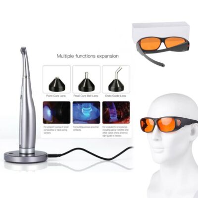 Dental High Power Blue LED Wireless Curing Light & Light Meter VRN-VAFU+a Goggle