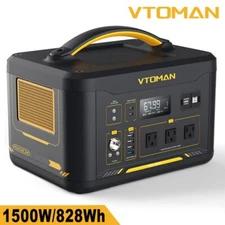 VTOMAN Jump 1500X Portable Power Station 1500W, 828Wh LiFePO4 Battery Generator