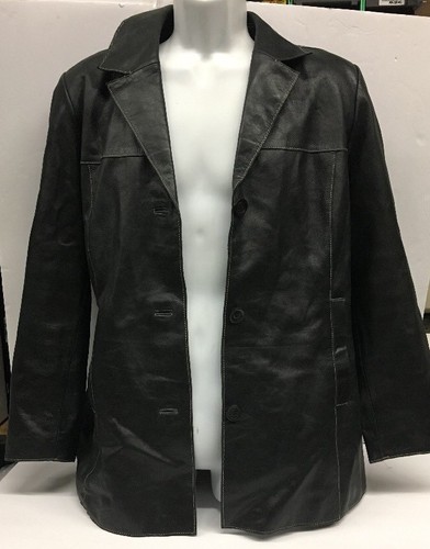 Mossimo Black Leather Style Jacket Size 