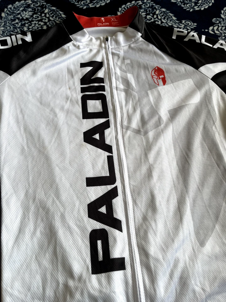 Paladin Sports Cycling Jersey Mens XL Spartan Helmet Print Biking Shirt - Image 2 of 4
