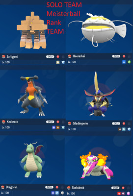 Shiny PVP S1 Meisterball Rank 2 Solo TEAM 6IV | LVL 100 | Pokemon Karmesin