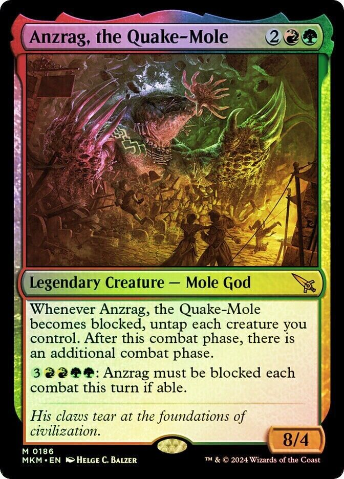 MTG FOIL Anzrag, the Quake-Mole - Murders at Karlov Manor NM