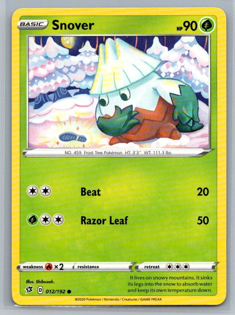 Snover 12/192 Rebel Clash Common Pokémon TCG 2020