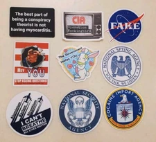 Myocardituitis conspiracy theory stickers variety pack (9) Made In USA 🇺🇸 