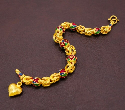 Byzantine Chain Gold Bangle Bracelet 