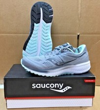 Saucony Women's Omni 19 Gray/Cyan Running Shoes