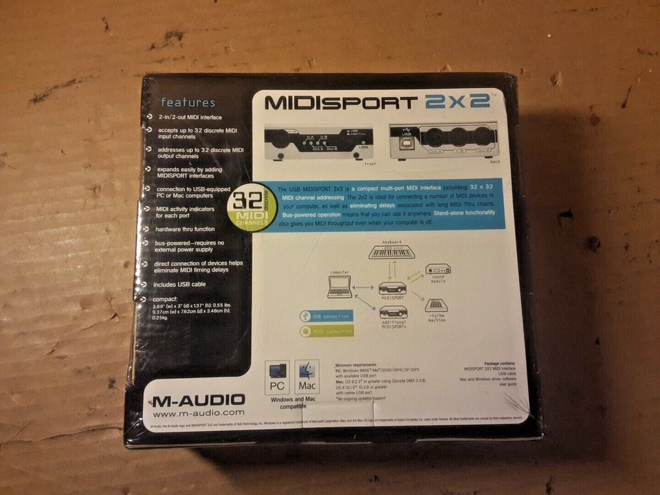M-AUDIO MIDISPORT 2x2 2-IN/2- OUT USB MIDI INTERFACE - Image 4 of 4