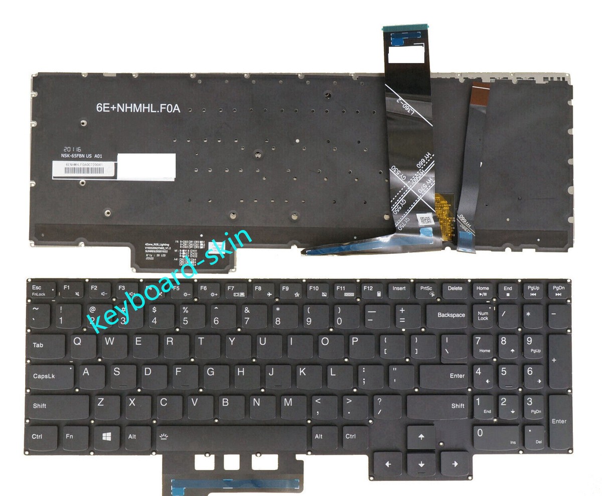 US RGB colour Backlit Keyboard For Lenovo Legion 5-15ARH05 5