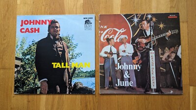 2 x Johnny Cash Bear Family Records - ''Tall Man'' - ''Johnny & June''