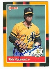 Rick Honeycutt autographed baseball card 1988 Donruss Baseballs Best #211 (67)
