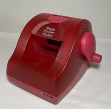 Xyron Magic Sticker Maker Machine Peel & Stick 2 1/2" Wide Gently Used Color Red