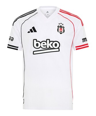 NEW Besiktas JK 2025 / 2026 Season  White Jersey Shirt Adidas Official 25 / 26