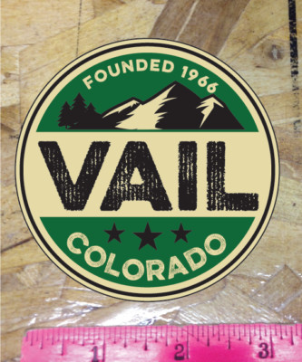 VAIL Colorado Vintage Decal Sticker Ski Skiing Hike Snowboard Mountains 3''