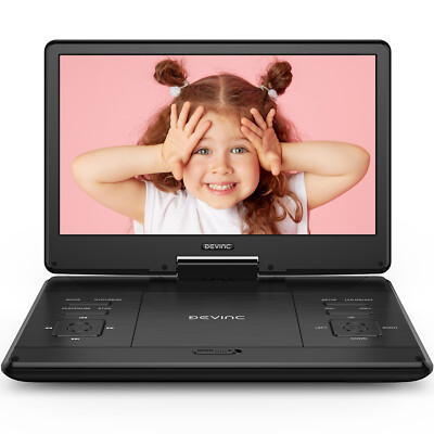 16.9'' Portable DVD Player 14.1'' HD Screen Rechargeable Support Multi DVD Formats