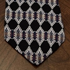 Vintage Stafford Executive Black 100 Imported Silk Men  s Neck Tie Made In USA