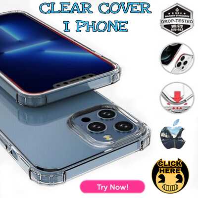 Clear Shockproof Case für iPhone 15 Pro Max 14 13 11 12 Mini 17 8 XR Handyhülle