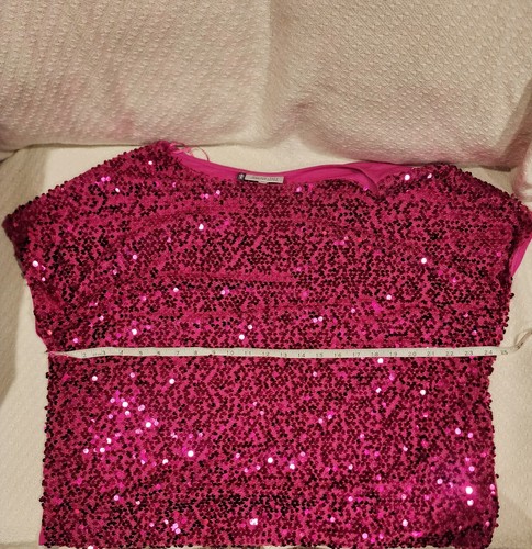 Jennifer Lopez Pink Shirt XL Sequin Front - Picture 9 of 9