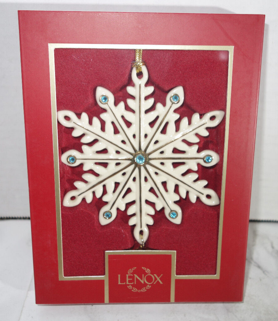 Lenox 895756 Annual 2024 Snow Fantasies Gemmed Snowflake Ornament Christmas