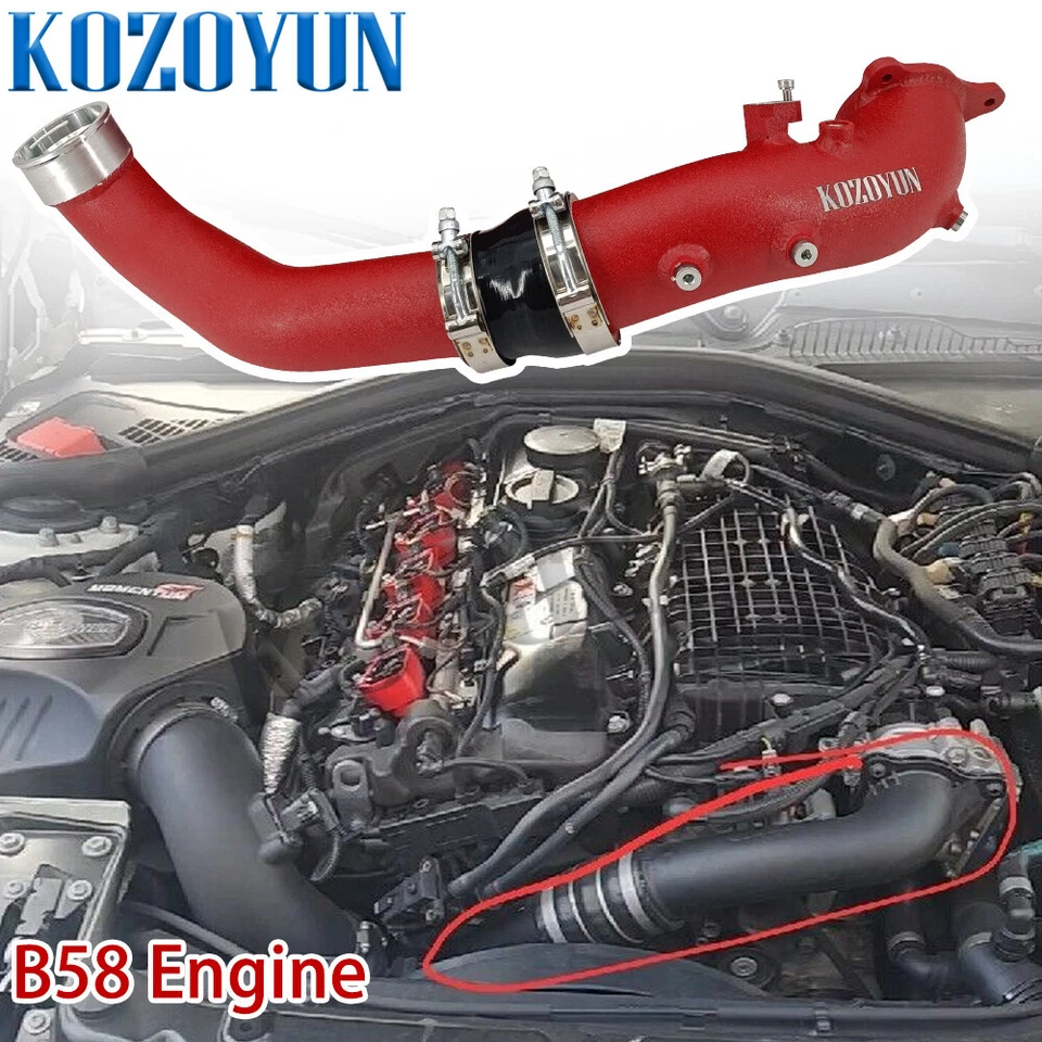 Tubo de admissão de tubo de carga para BMW B58 M140i M240i 340i 440i xDrive 16-18 - Imagem 2 de 4