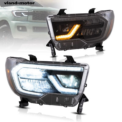 VLAND LED Headlights For Toyota Tundra 2007-2013 / Sequoia 2008-20 W/Sequential