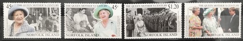 ISLAS NORFOLK - 1999 LA REINA MADRE SIGLO MNH SET SG 712-715